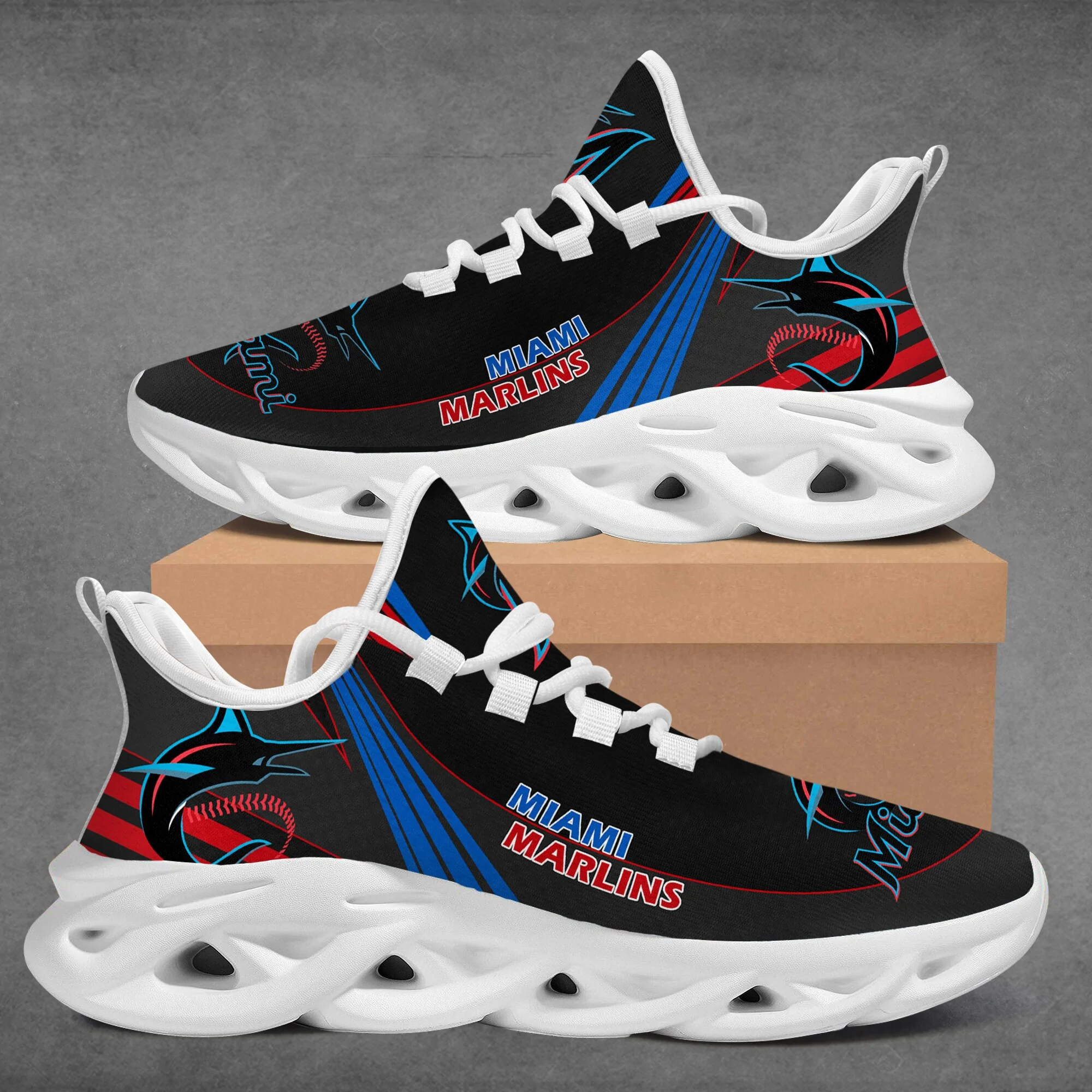 Miami Marlins Max Soul Shoes Shoes 1 Miami Marlins Max Soul Shoes Shoes