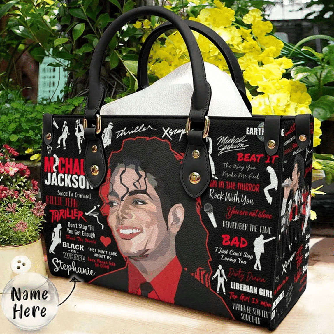 Michael Jackson Leather Handbag 1 Michael Jackson Leather Handbag