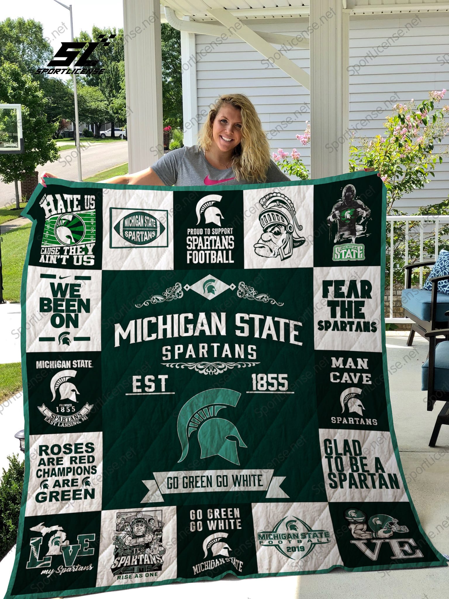 Michigan State Spartans 2G Blanket 1 Michigan State Spartans 2G Blanket