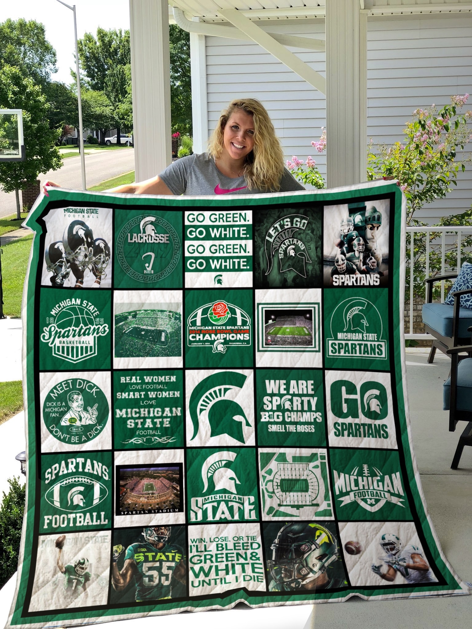 Michigan State Spartans Blanket 1 Michigan State Spartans Blanket