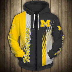 Michigan Wolverines 1 Hoodie Zip Hoodie 3D