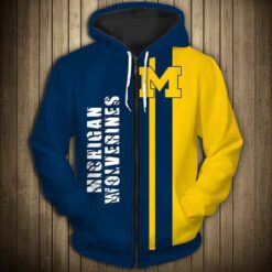 Michigan Wolverines 2 Hoodie Zip Hoodie 3D
