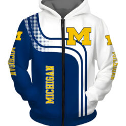 Michigan Wolverines Hoodie Zip Hoodie 3D