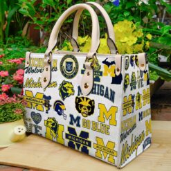 Michigan Wolverines Leather Handbag