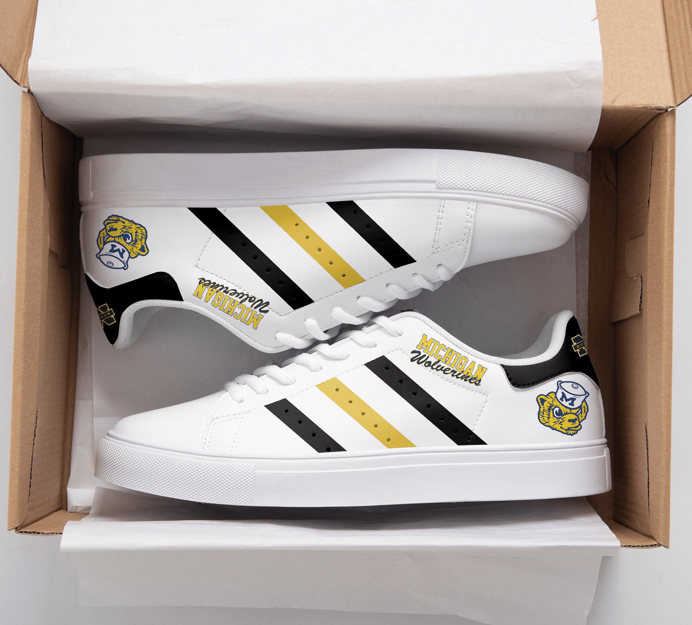 Michigan Wolverines Stan Smith Shoes 1 Michigan Wolverines Stan Smith Shoes