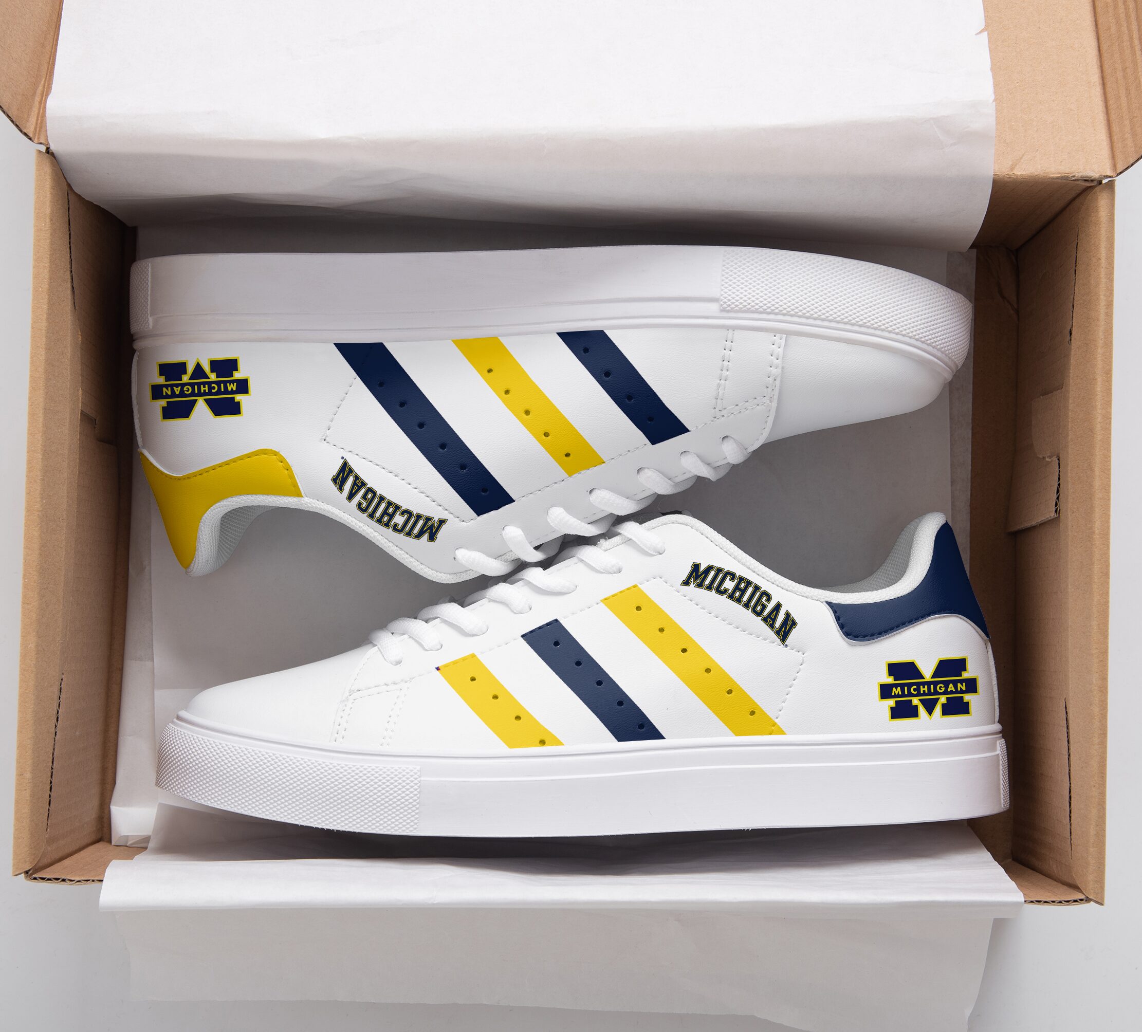 Michigan Wolverines Stan Smith Shoes 1 Michigan Wolverines Stan Smith Shoes