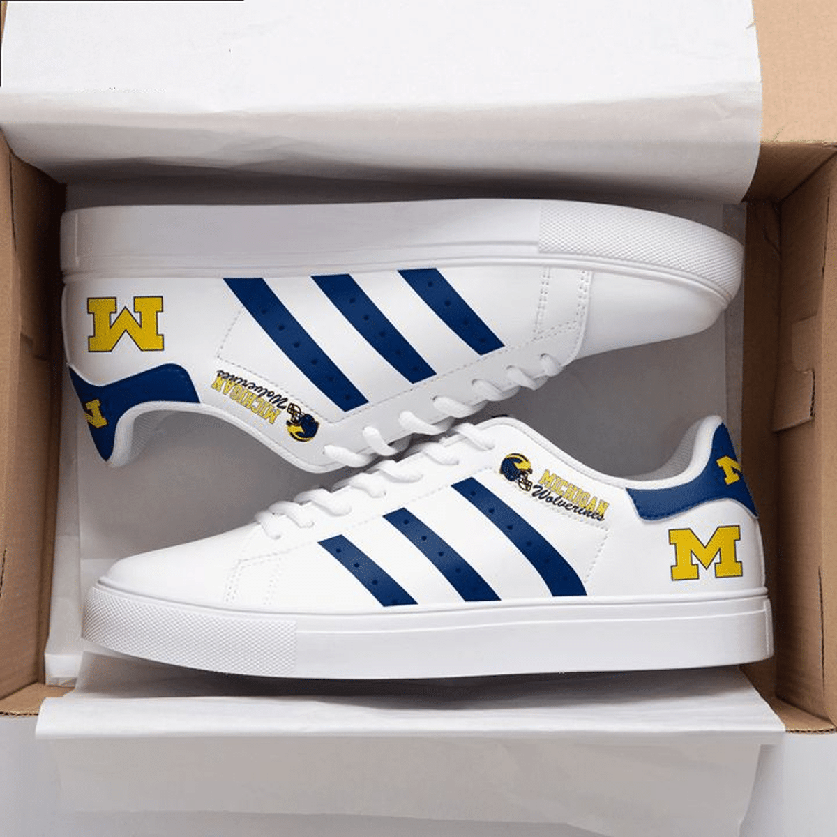 Michigan Wolverines Stan Smith Shoes 1 Michigan Wolverines Stan Smith Shoes