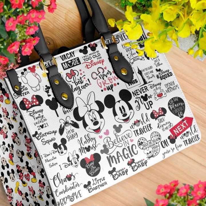 Mickey Mouse Black Leather Handbag 1 Mickey Mouse Black Leather Handbag