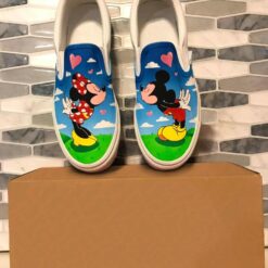 Mickey Mouse Disney Funny 2 Slip On Shoes