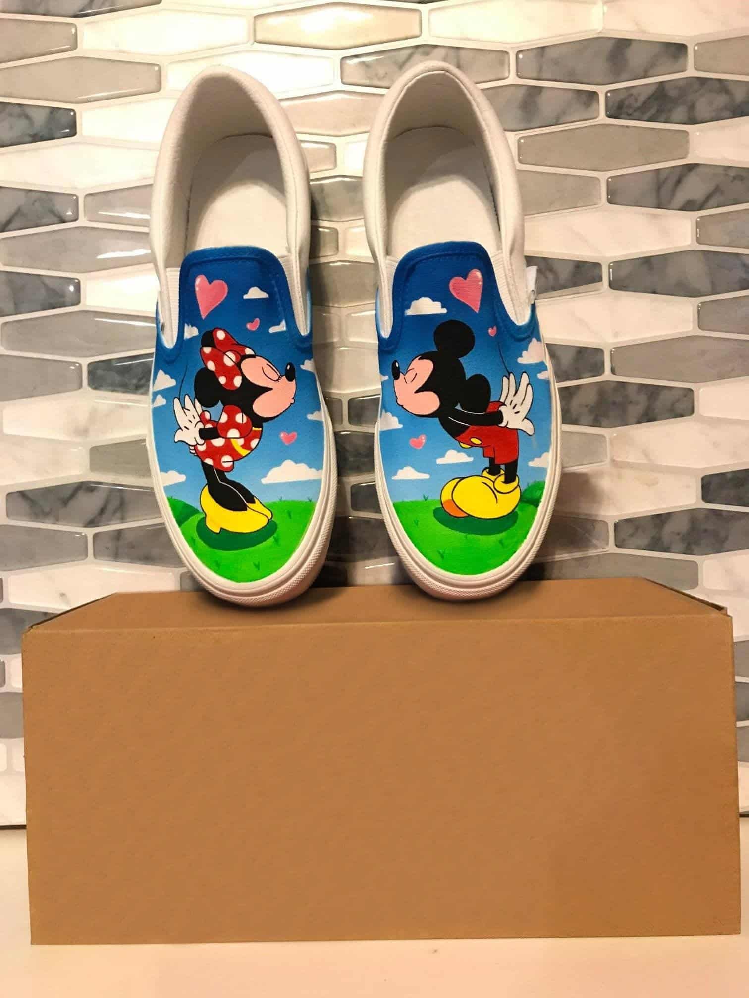 Mickey Mouse Disney Funny 2 Slip On Shoes 1 Mickey Mouse Disney Funny 2 Slip On Shoes