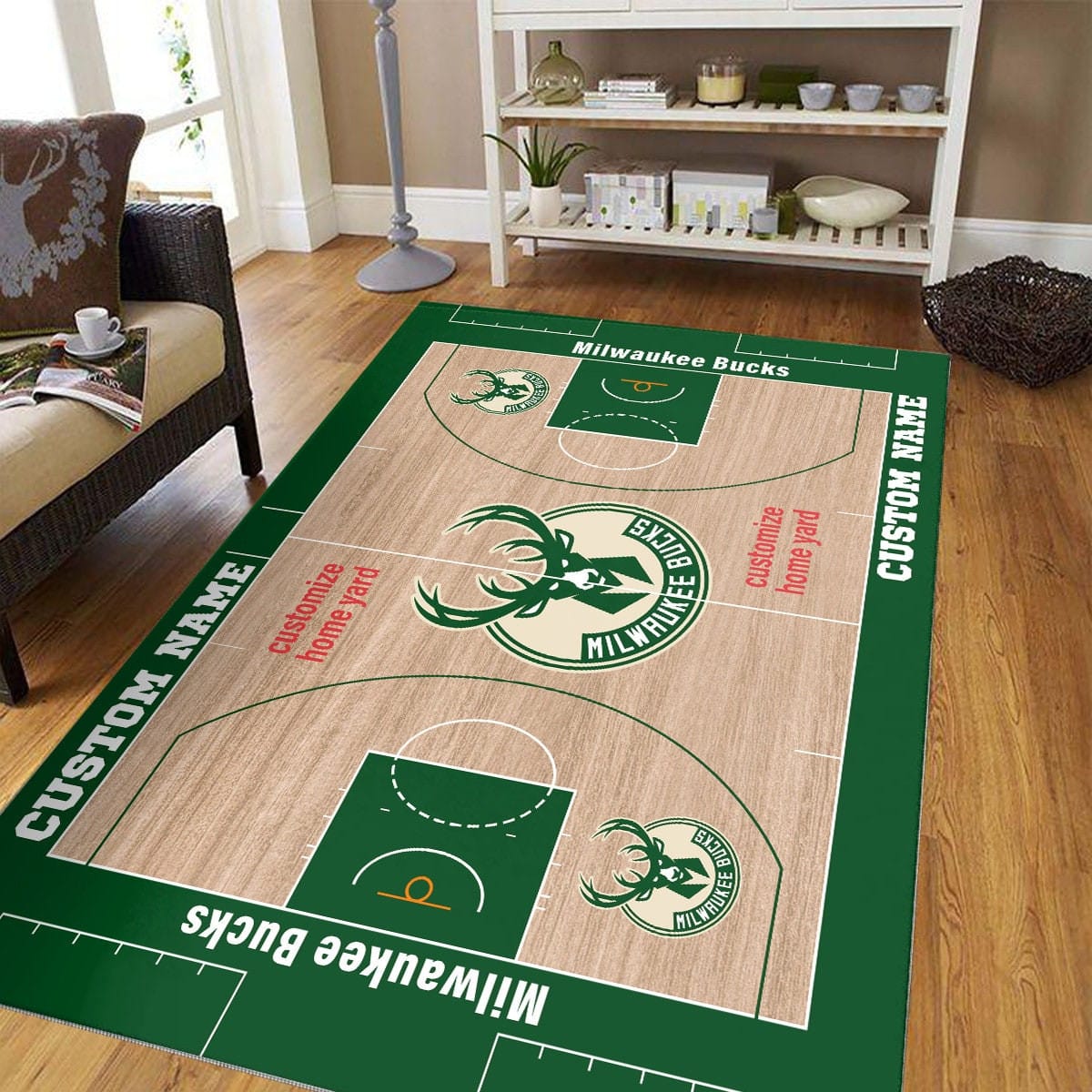Milwaukee Bucks Living Room And Bed Room Area Rug 1 Milwaukee Bucks Living Room And Bed Room Area Rug