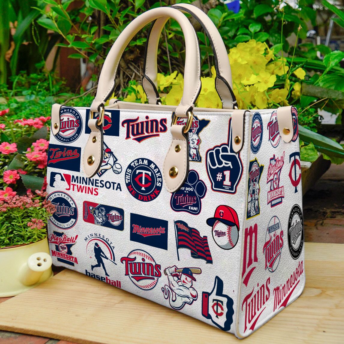 Minnesota Twins Leather Handbag 1 Minnesota Twins Leather Handbag