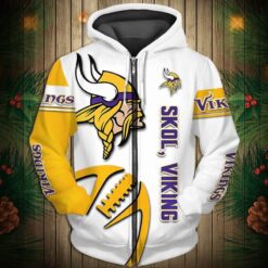 Minnesota Vikings Hoodie Zip Hoodie 3D