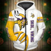 Minnesota Vikings Hoodie Zip Hoodie 3D