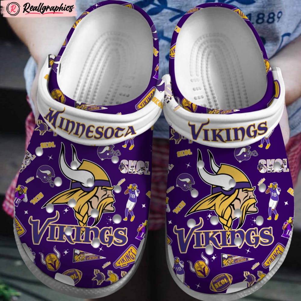 Minnesota Vikings Soft Clogs 1 Minnesota Vikings Soft Clogs