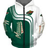 Minnesota Wild Hoodie Zip Hoodie 3D