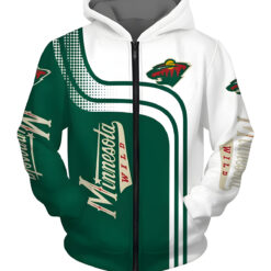 Minnesota Wild Hoodie Zip Hoodie 3D