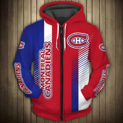 Montreal Canadiens 3 Hoodie Zip Hoodie 3D