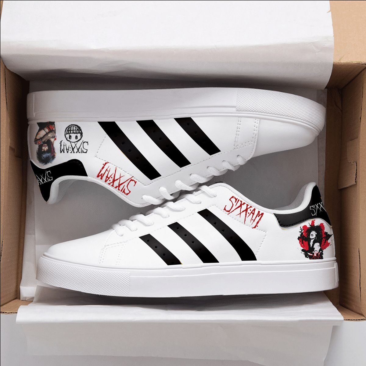 Motley Crue Stan Smith Shoes 1 Motley Crue Stan Smith Shoes