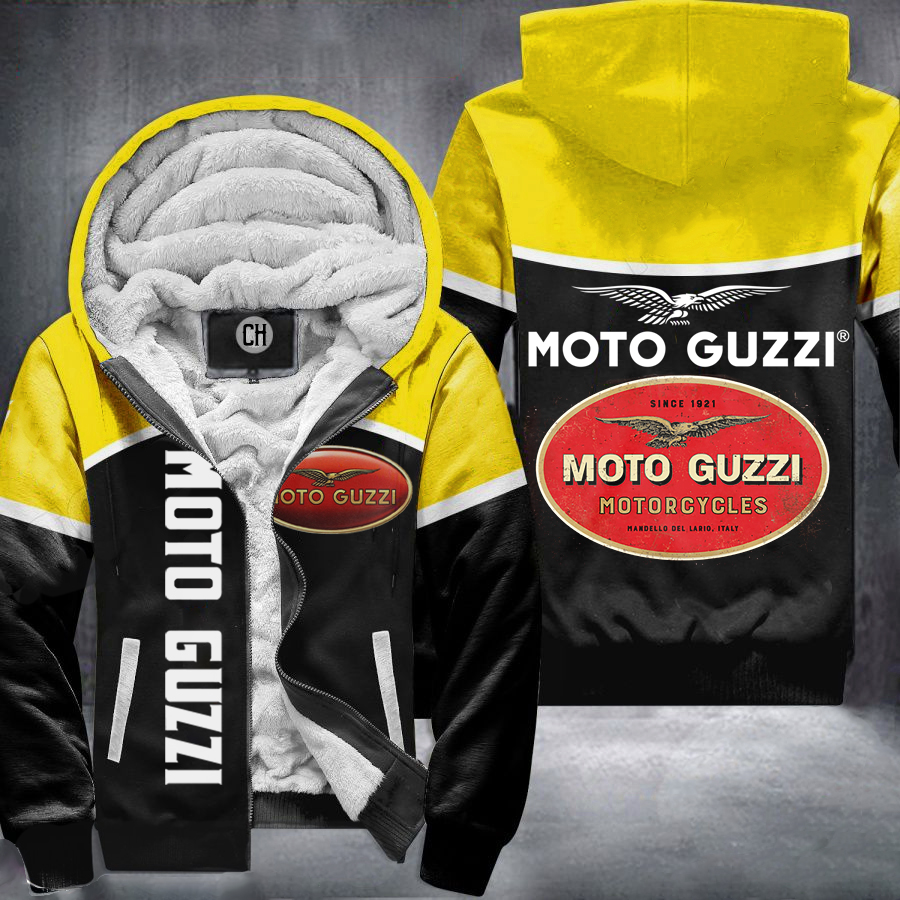 Moto Guzzi Yellow Fleece Jacket 1 Moto Guzzi Yellow Fleece Jacket