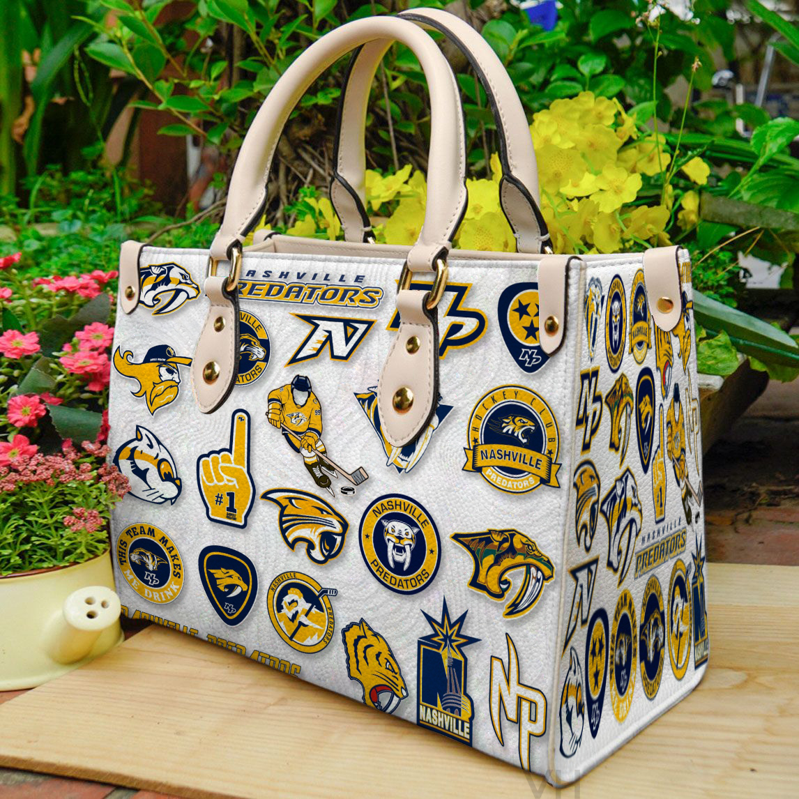 Nashville Predators Leather Handbag 1 Nashville Predators Leather Handbag