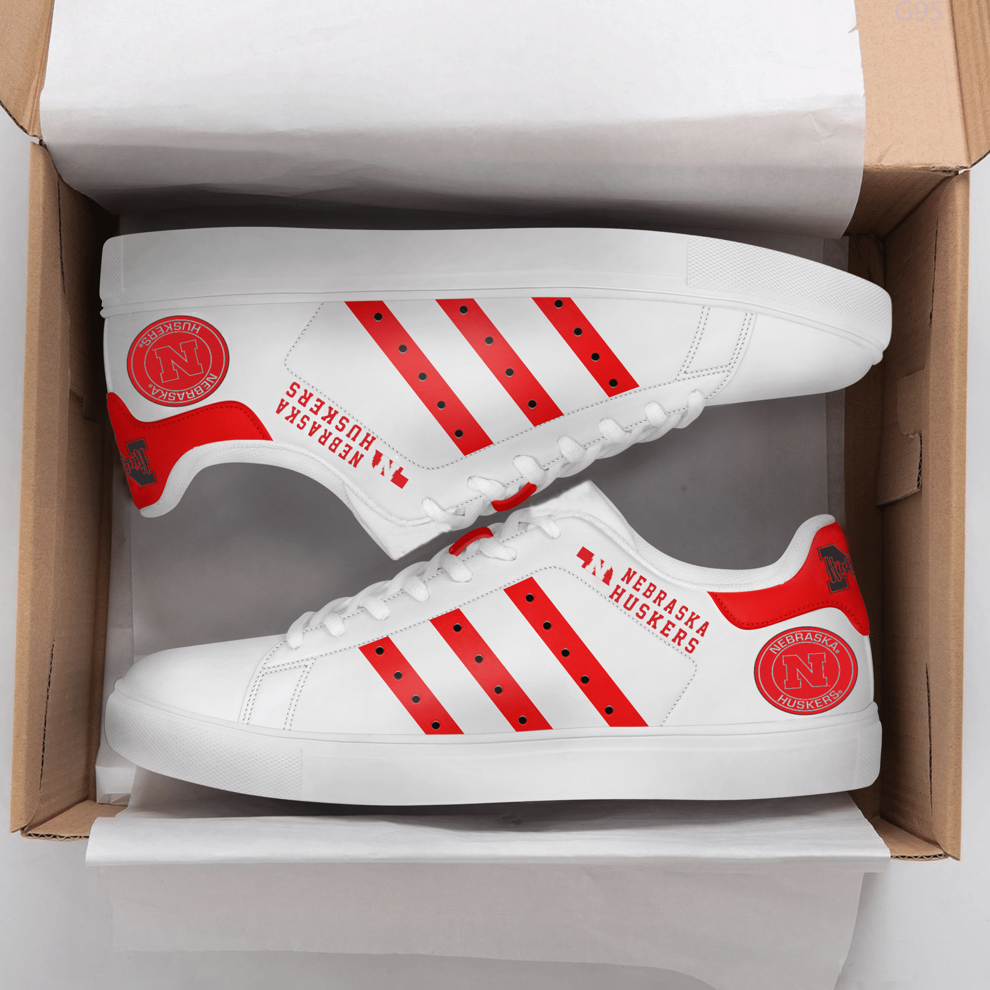 Nebraska Cornhuskers Stan Smith Shoes 1 Nebraska Cornhuskers Stan Smith Shoes