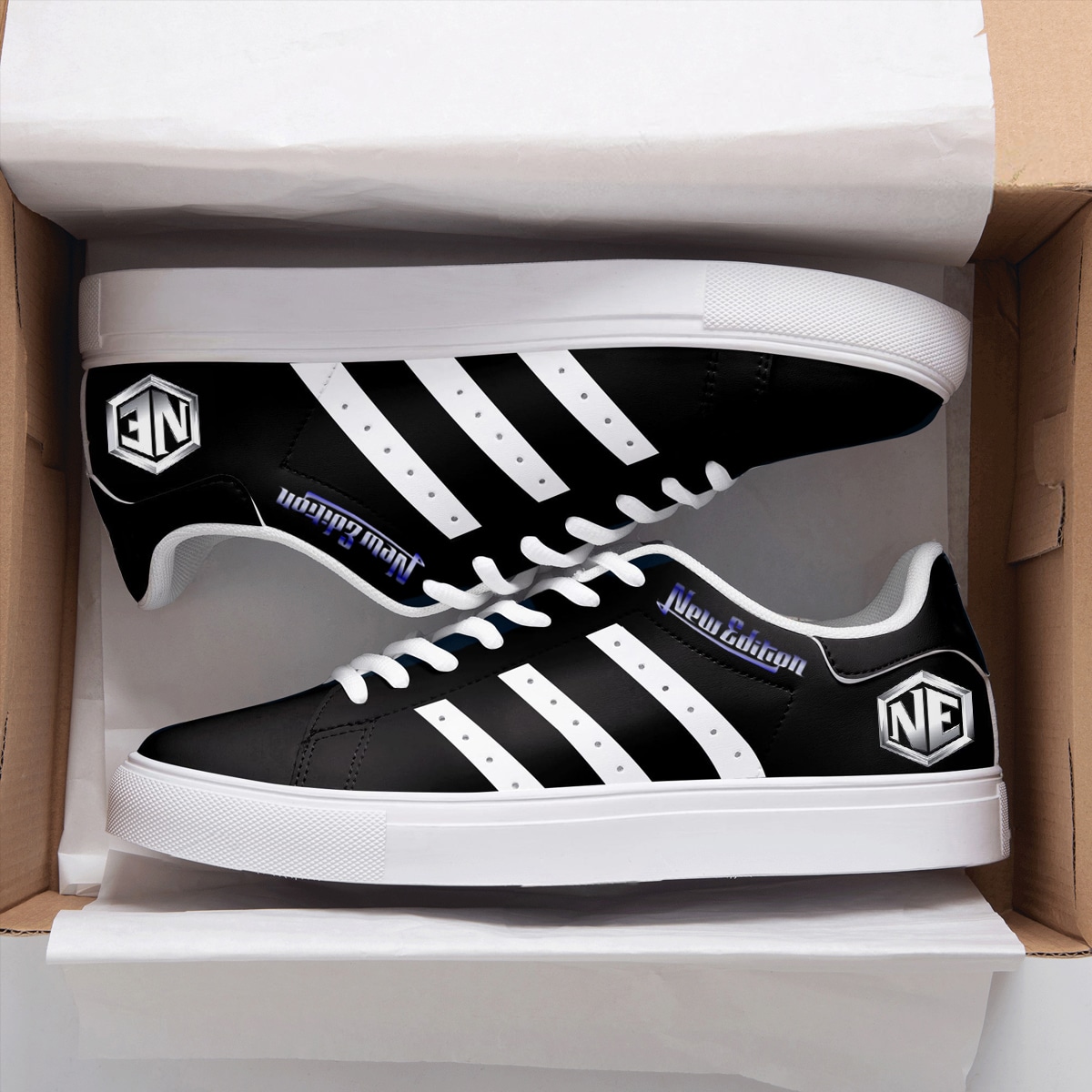 New Edition Black Stan Smith Shoes 1 New Edition Black Stan Smith Shoes