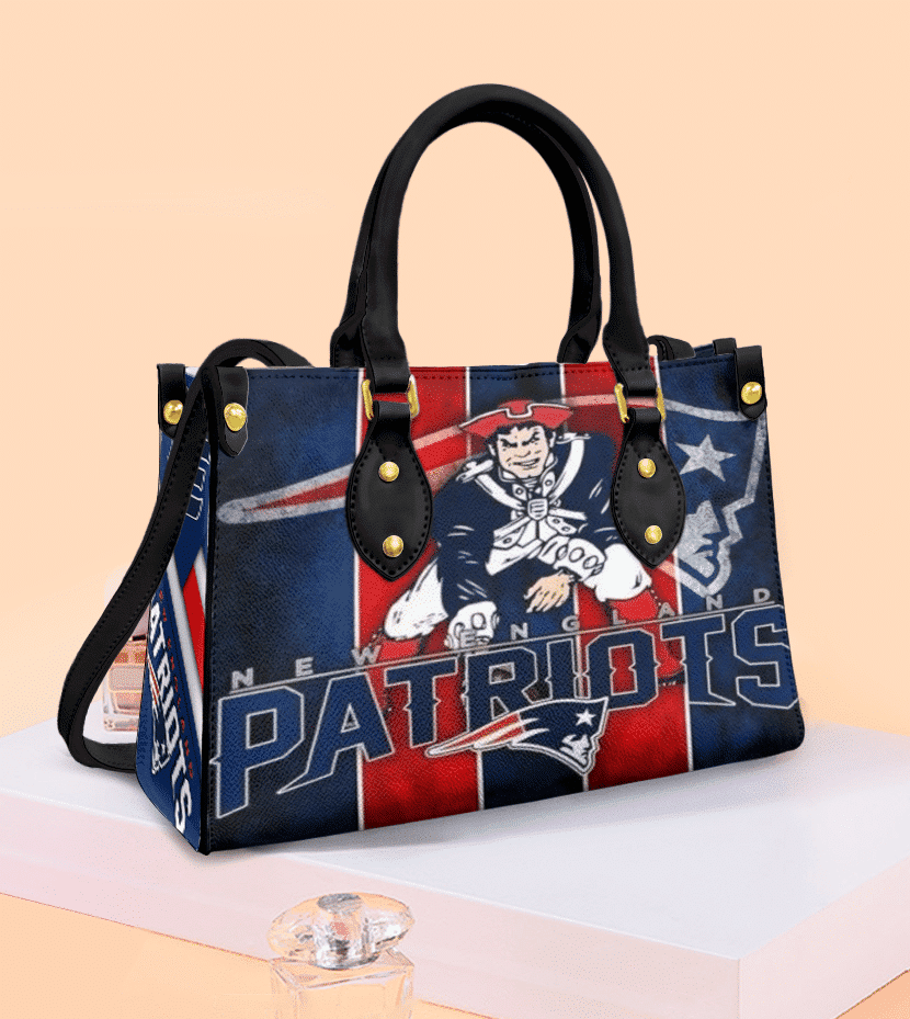 New England Patriots 1G White Leather Handbag 1 New England Patriots 1G White Leather Handbag