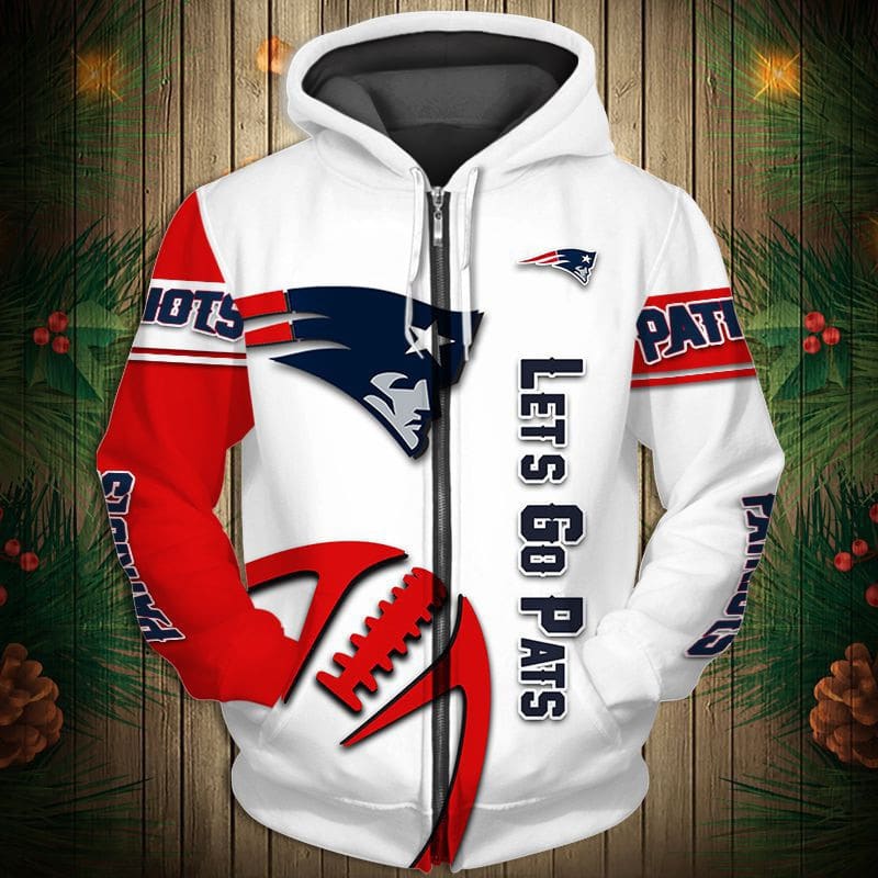 New England Patriots Hoodie Zip Hoodie 3D 1 New England Patriots Hoodie Zip Hoodie 3D