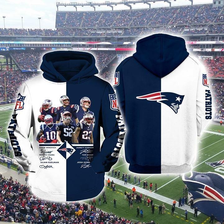 New England Patriots Hoodie Zip Hoodie 3D 1 New England Patriots Hoodie Zip Hoodie 3D