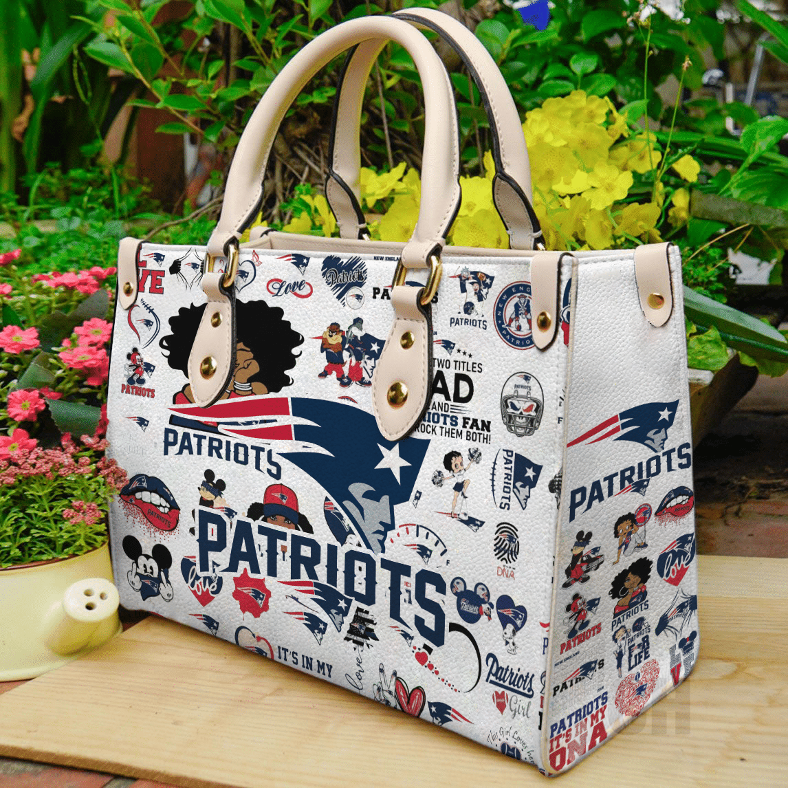 New England Patriots Lover Leather Handbag 1 New England Patriots Lover Leather Handbag