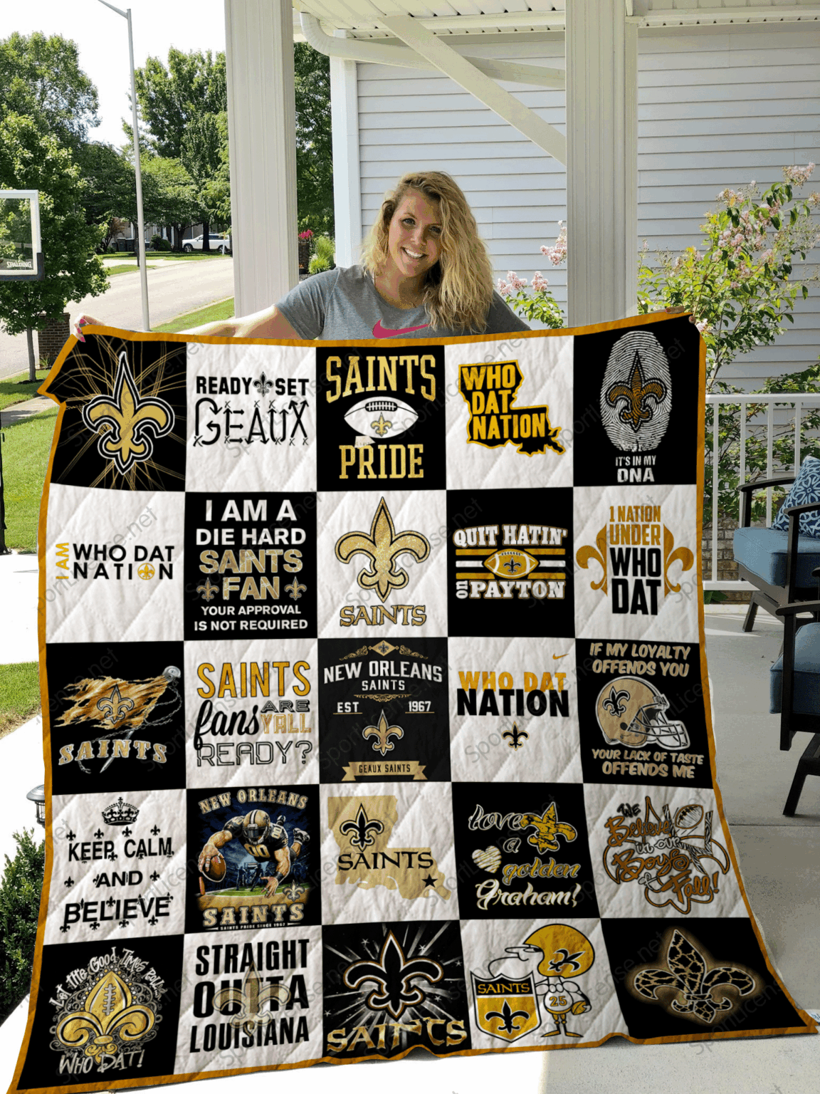 New Orleans Saints 1 Blanket 1 New Orleans Saints 1 Blanket