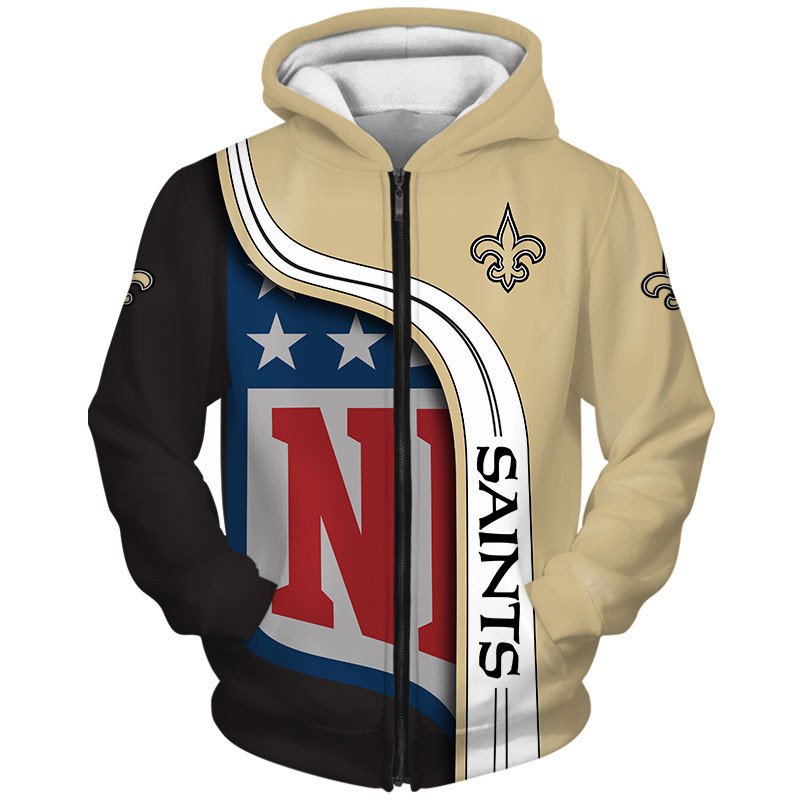 New Orleans Saints 1G Hoodie Zip Hoodie 3D 1 New Orleans Saints 1G Hoodie Zip Hoodie 3D