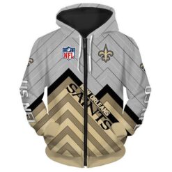 New Orleans Saints 2 Hoodie Zip Hoodie 3D