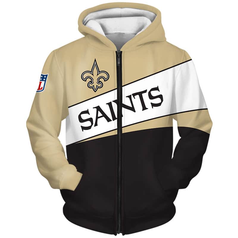 New Orleans Saints 3 Hoodie Zip Hoodie 3D 1 New Orleans Saints 3 Hoodie Zip Hoodie 3D