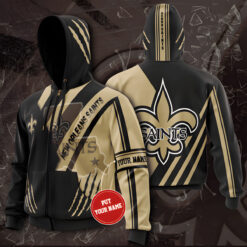 New Orleans Saints Custom 1G Hoodie Zip Hoodie 3D