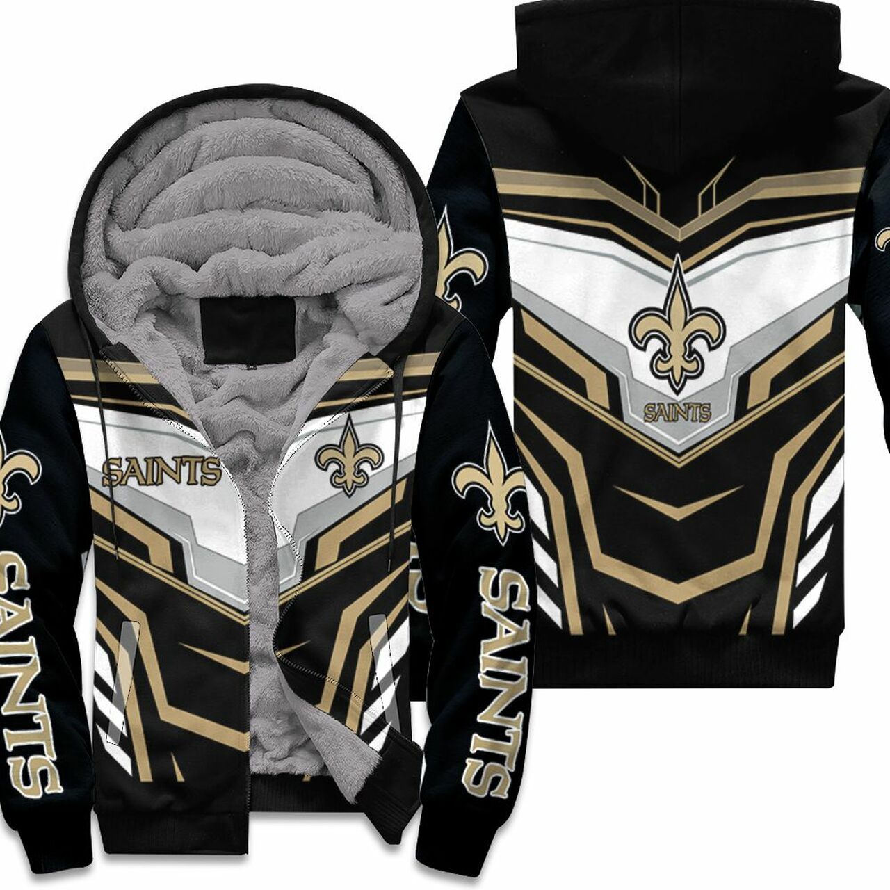 New Orleans Saints I0 Fleece Jacket 1 New Orleans Saints I0 Fleece Jacket