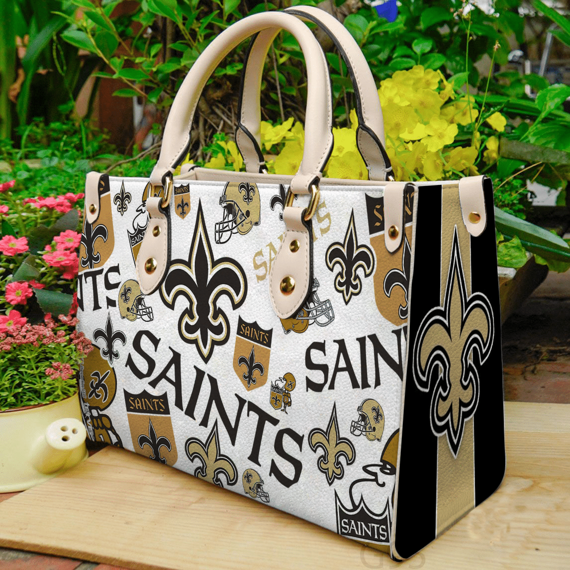 New Orleans Saints Love A1 Leather Handbag 1 New Orleans Saints Love A1 Leather Handbag