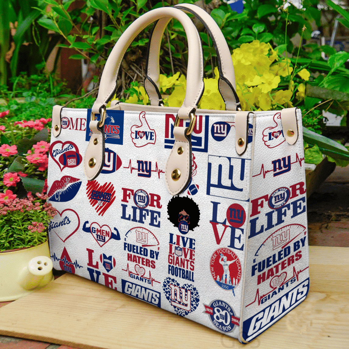 New York Giants 2 Leather Handbag 1 New York Giants 2 Leather Handbag
