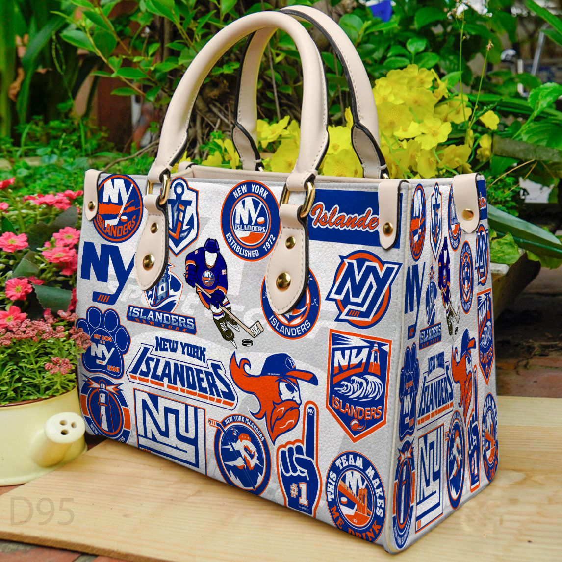 New York Islanders Leather Handbag 1 New York Islanders Leather Handbag