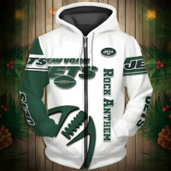 New York Jets 1 Hoodie Zip Hoodie 3D