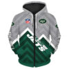 New York Jets Hoodie Zip Hoodie 3D