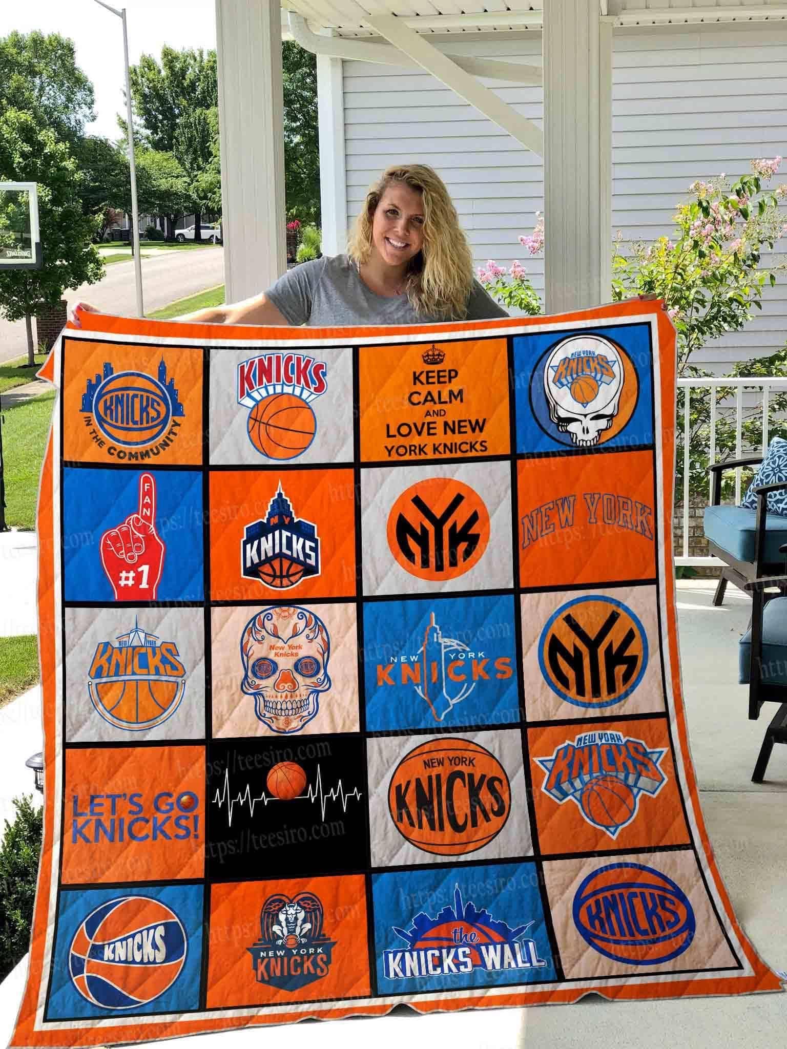 New York Knicks 2G Blanket 1 New York Knicks 2G Blanket