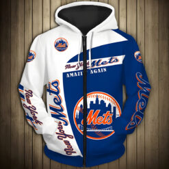 New York Mets Hoodie Zip Hoodie 3D