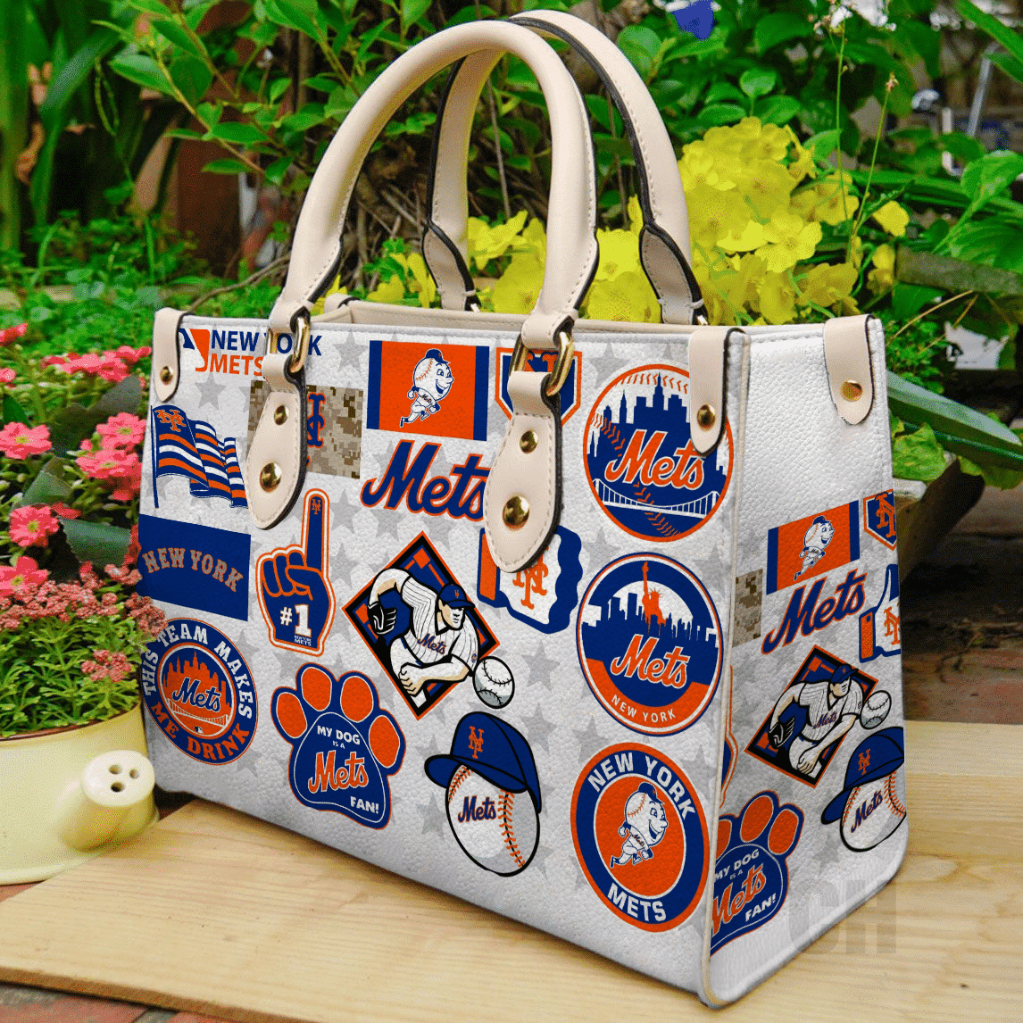 New York Mets Leather Handbag 1 New York Mets Leather Handbag