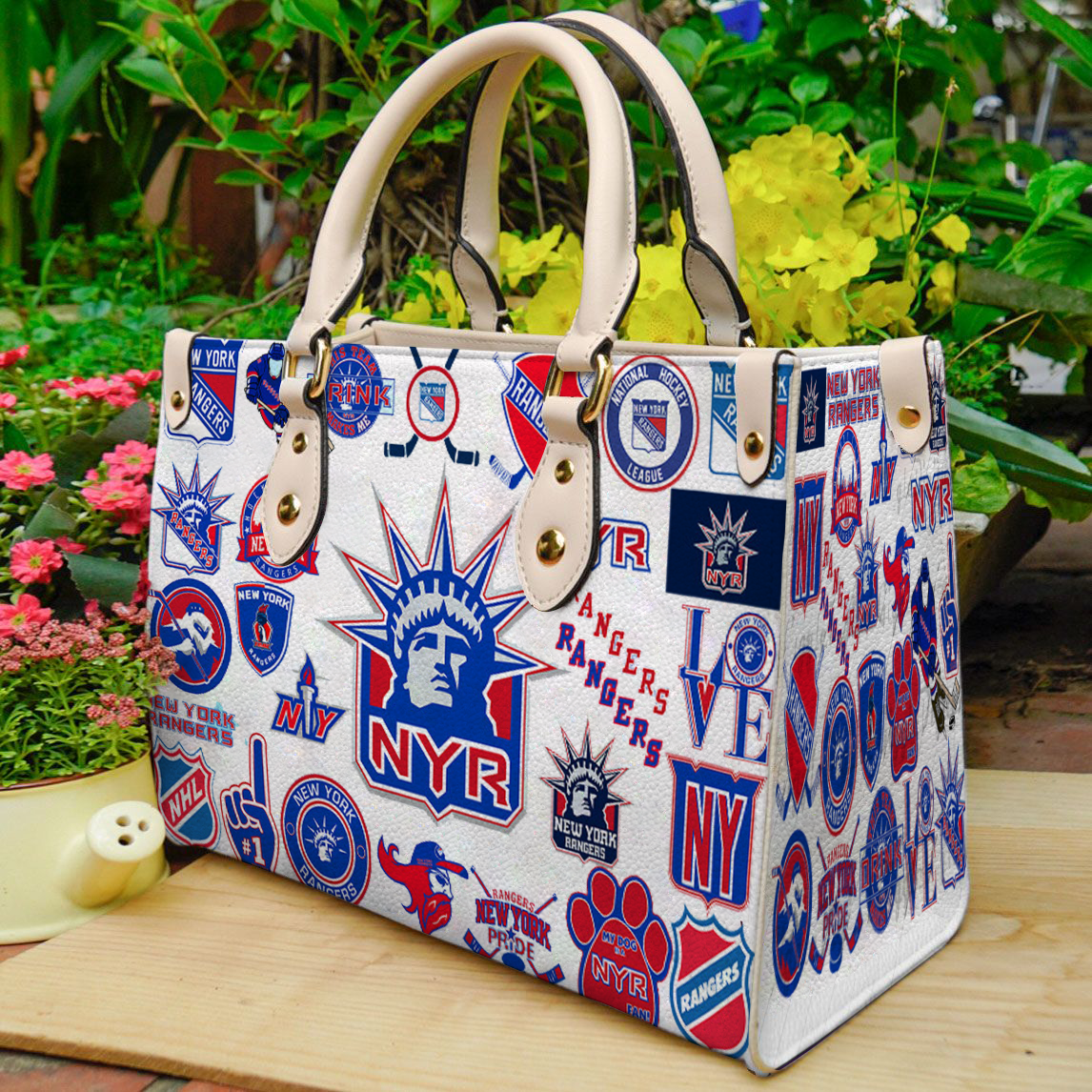 New York Rangers Leather Handbag 1 New York Rangers Leather Handbag