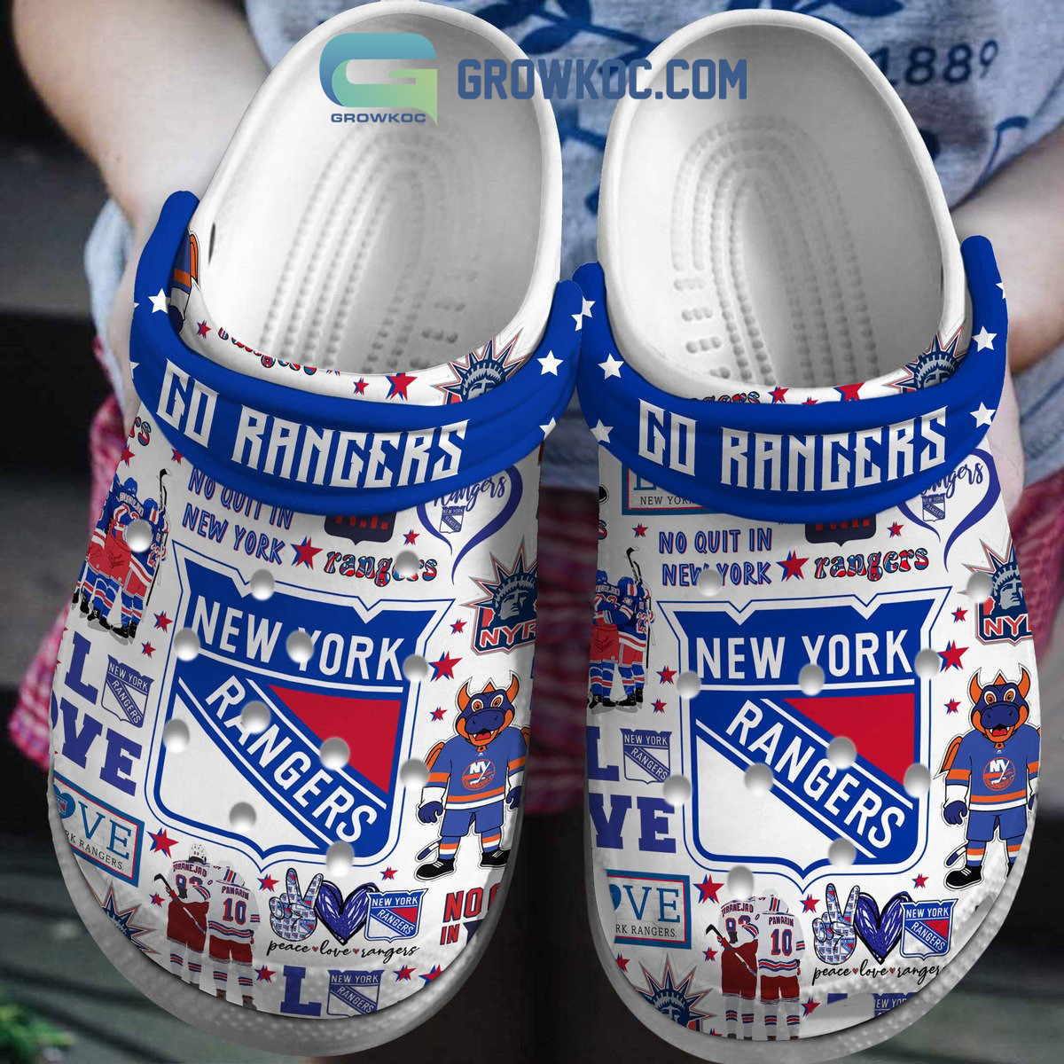 New York Rangers Love Rangers Soft Clogs 1 New York Rangers Love Rangers Soft Clogs