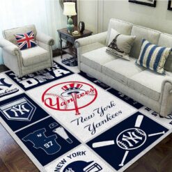 New York Yankees Area For Living Room Home Decor Area Rug