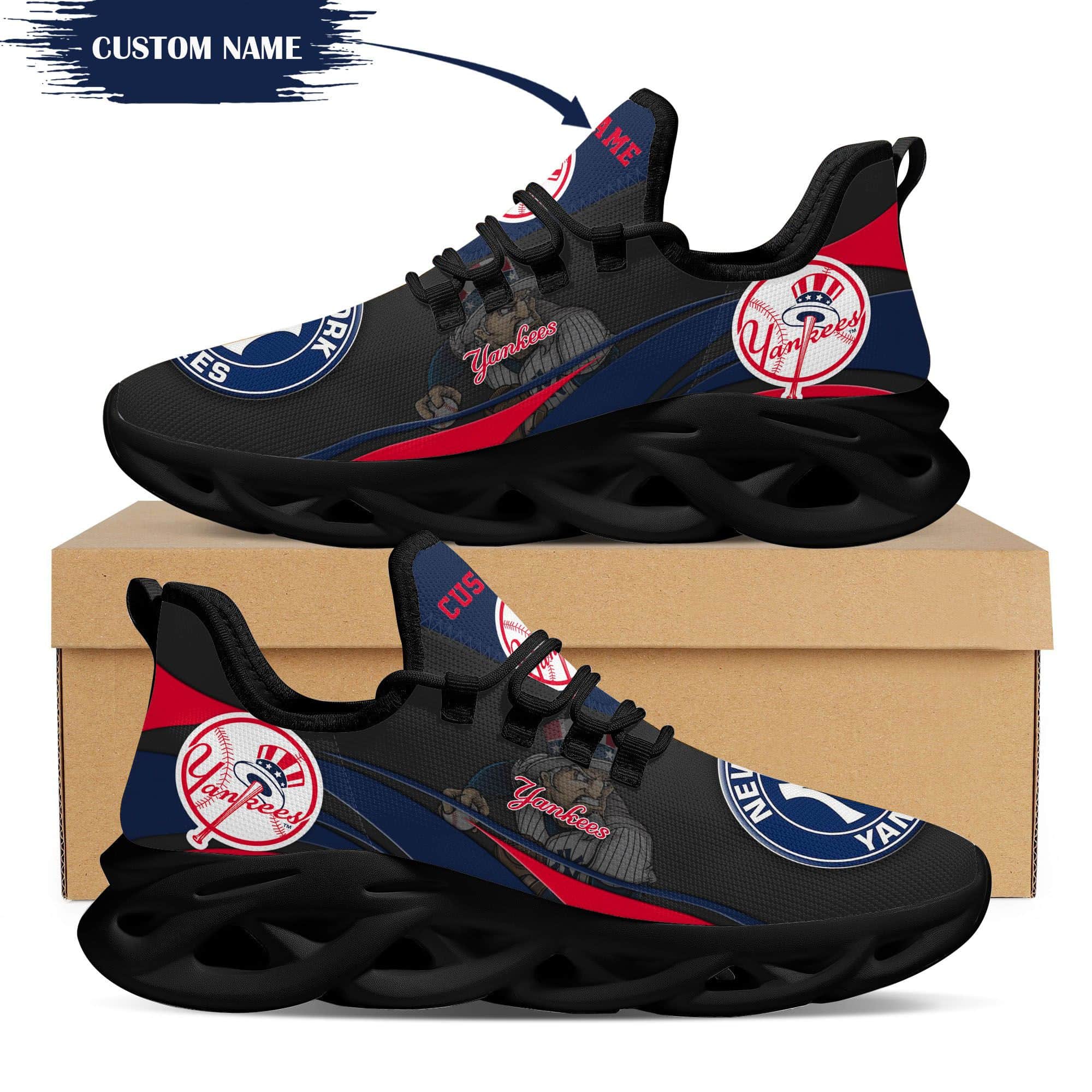 New York Yankees Custom Max Soul Shoes 1 New York Yankees Custom Max Soul Shoes
