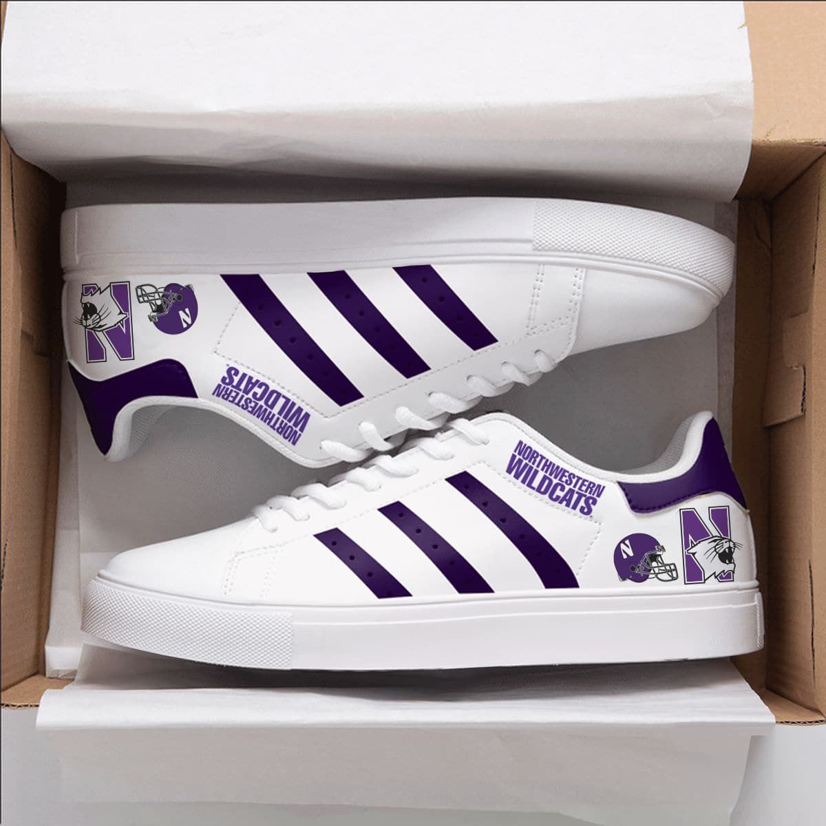 Northwestern Wildcats Stan Smith Shoes 1 Northwestern Wildcats Stan Smith Shoes